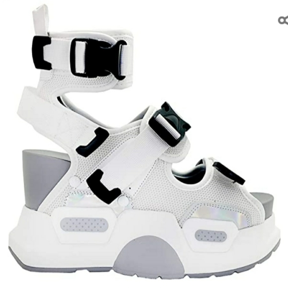 White Platform Sandals - Picture 3 of 3
